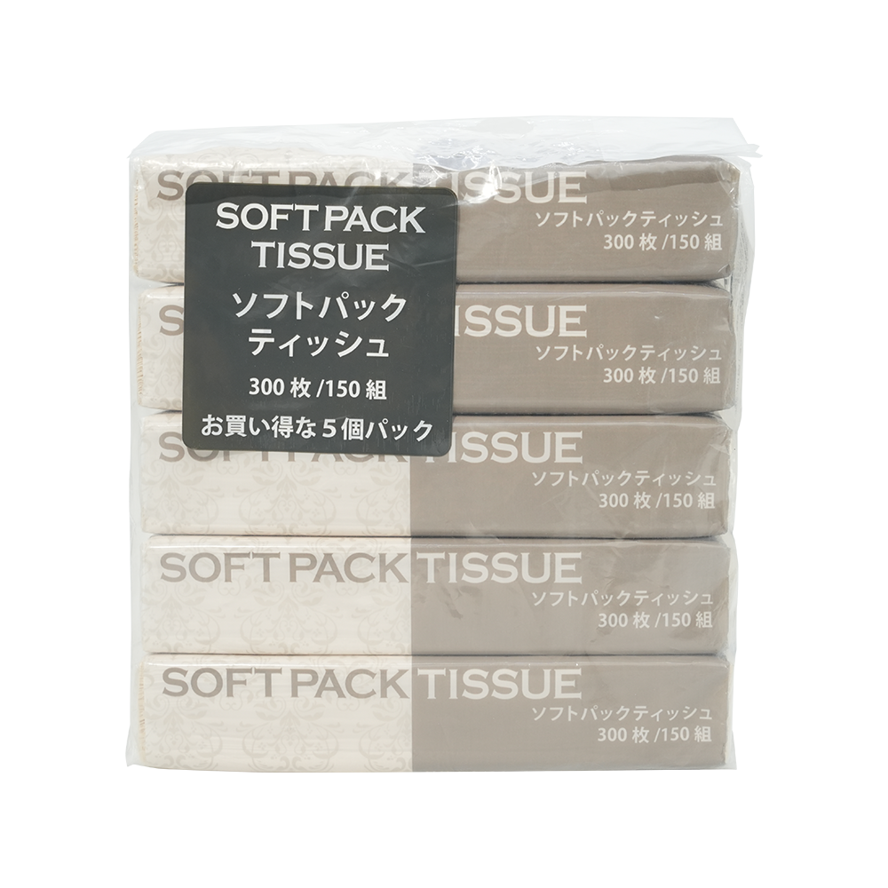 150 Pump/5p bamboo pulp double layer tissue paper