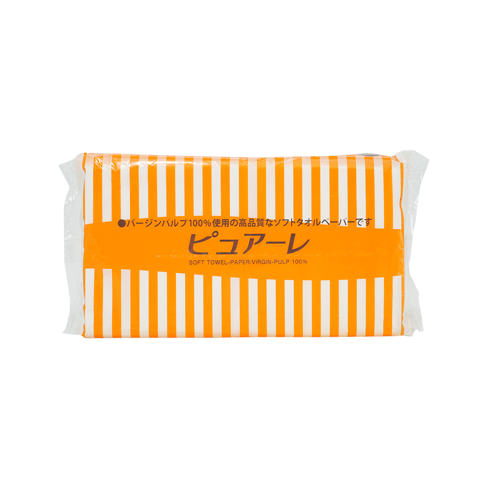 Double layer wood pulp facial tissue